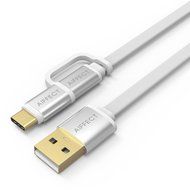 AIFFECT 3 Pack 3.3Ft 2 in 1 Duo Cable, Micro B to Type A Data &amp; Charging USB Cable with Type C Adapter for Devices... N8