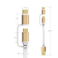 AIFFECT 3 Pack 3.3Ft 2 in 1 Duo Cable, Micro B to Type A Data &amp; Charging USB Cable with Type C Adapter for Devices... N11