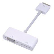 GooDGo iPad Connector to VGA Adapter Converter Cable for iPhone 4 4S iPad 2 3 with Built-in Charger N5