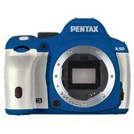 Pentax K-50 16MP Digital SLR Camera with 3-Inch LCD - Body Only (Blue/White)