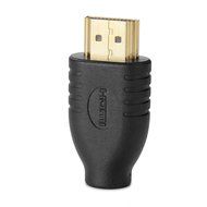 Aurum Cables Right Angle L Shape HDMI Male to HDMI Female Adapters - Black - Pack of 5 + 3 Cable Ties N11