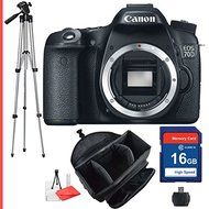 Canon EOS 70D Body only and 16GB SD Class 10 Memory card, Full Size Tripod, Card Reader, Camera Case N3