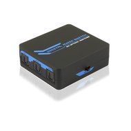 TNP Toslink SPDIF Digital Optical Audio Switch with Remote Control (3 Port) - 3x1 Three Input to One Output 3... N2