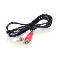 InstallerParts 3Ft 3.5mm Stereo Plug to 2xRCA-M Cable Plug -- Standard Plug Size &ndash; Compatible with IPods, IPhones... N5