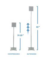 Mount-It! MI-1210S Speaker Stands for Home Theater 5.1 Channel Surround Sound System Satellite Speaker Stands... N5