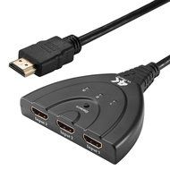 HDMI Switcher V1.3, Aibesser Intelligent 3 Input 1 Output HDMI Swither 3 Port Switch with IR remote for DVD,STB... N20