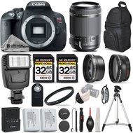 Canon EOS Rebel T5i DSLR Camera 18 MP + Tamron 18-200mm Lens + 0.43X Wide Angle Lens + 2.2X Telephoto Lens + UV... N3