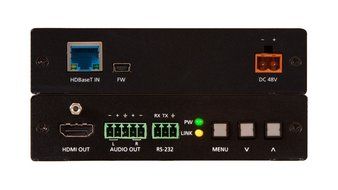 Atlona AT-HDVS-150-RX HDBaseT Scaler Receiver w/ HDMI and Analog Audio output, POE