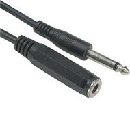 InstallerParts 6Ft 1/4" Mono Male to Female Cable &ndash; Black &ndash; Long-Lasting