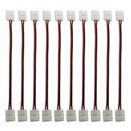 DODOLIGHTNESS 10Pcs Connector Adapter Cable LED PCB Strip 3528 to 3528 Single Color 8mm Free Welding N12