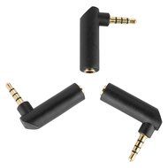 Aurum Cables 3.5mm Female to 3.5mm Male TRRS Adapter Right Angle Gold Stereo Headphone Microphone Video Audio...