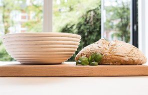 9" Inch Round Banneton Proofing Basket for Artisan Bread And Dough. E-Book Included With Instructions, Ideas And... N7