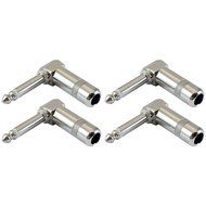 GLS Audio 1/4" Right Angle Plugs TS Mono Heavy Duty Style for Speaker Cables, Patch Cables, Snakes - Male 1/4... N6