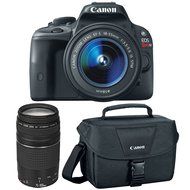 Canon EOS Rebel SL1 Digital SLR Camera &amp; EF-S 18-55mm IS STM &amp; 75-300mm III Lens with 32GB Card + Case + Battery... N2
