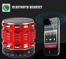Generic Metal Steel Wireless Bluetooth Speaker Support FM Radio Color ( Red ) N2