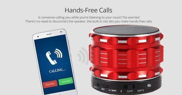 Generic Metal Steel Wireless Bluetooth Speaker Support FM Radio Color ( Red ) N4