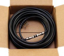 250 FT RG11 CABLE with F Connectors on each end - Black Tri-Shield Underground Coaxial DIRECT BURIAL Gel Coated... N5