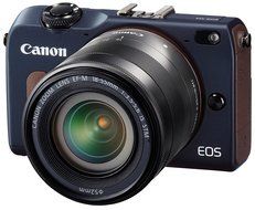 Canon EOS M2 Mirrorless Digital Camera with EF-M 18-55mm + EX90 Speedlite Flash Kit (Blue) International Model... N3