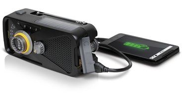 Eton FRX2 Hand Turbine AM/FM Weather Radio with Smartphone Charger - Black (NFRX2WXB) N6