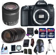 Canon 70D + Canon 18-55mm IS STM + Canon 75-300mm III Telephoto Lens + 2 32GB Transcend SD Memory Cards + LED...