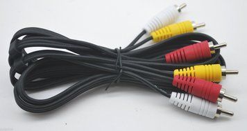 RCA 6 FT AUDIO/VIDEO COMPOSITE CABLE DVD/VCR/SAT YELLOW/WHITE/RED CONNECTORS N2