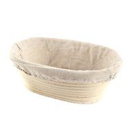 Gsha Oval Banneton Brotform Dough Bread Proofing Proving Rattan Basket With Liner N6