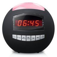 Raynic Dual Alarm Clock Radio|Wireless Bluetooth Speaker w/ USB Charging Port, Multi-Color LED Night Light, Snooze... N7