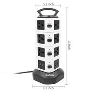USB Power Strip, Bukm 14-Outlet Surge Protector, 4-Port USB Travel Charger Charging Station with 6.5 Feet Cord... N13