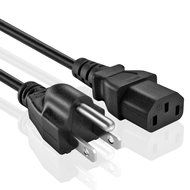 TNP Universal Power Cord (6 Feet) - NEMA 5-15P to IEC320C13 Power Cable Wire Connector Socket Plug Jack - Black N3