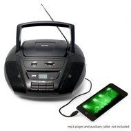 Tyler Portable Stereo MP3/CD Boombox Player TAU102-BK with Mega Bass Sound, Text Display, AM/FM Stereo, USB/SD... N5