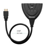 HDMI Switcher V1.3, Aibesser Intelligent 3 Input 1 Output HDMI Swither 3 Port Switch with IR remote for DVD,STB... N25