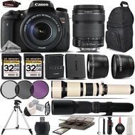 Canon EOS Rebel T6s DSLR Wi-Fi Camera + Canon 18-135mm STM Lens + 650-1300mm Zoom Lens + 500mm Telephoto Lens...