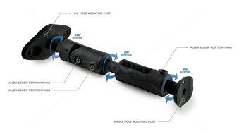 Mount-It! MI-SB206 6 Pieces, Universal Full-Motion, Articulating, Audio Media HiFi 5.1 Channel Surround Sound... N7