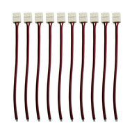 DODOLIGHTNESS 10Pcs Connector Adapter Cable LED PCB Strip 3528 to 3528 Single Color 8mm Free Welding N14