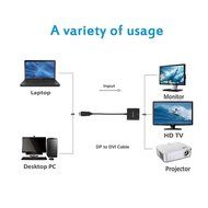 Display to DVI Adapter Converter, FEMORO Display Port DP To DVI-I Adapter Displayport DVI-D Splitter Male to Female... N4