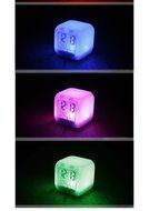 SIS 7-Colour LED Changing Digital Alarm Clock with snooze,music and Large Display-White