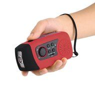 Solar LED Flashlight, OUTAD Portable Hand Crank Self Powered Emergency Radio with 2000mAh Smart Phone Charger,... N9