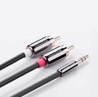 Gold-Plated 3.5mm Male to 2-Male RCA [Left / Right] Stereo Audio Y Cable, Dual Shielded 1-2rca Audio Auxiliary... N10