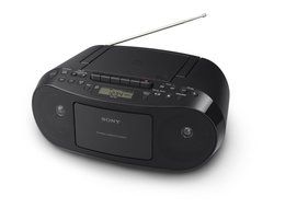 Sony Portable Boombox CD Player Cassette Player Digital AM/FM Radio with FSM 6 feet Aux Cable N2