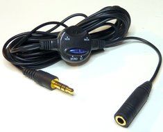 3.5mm Stereo Extension Cord w/ Volume Control &amp; Mono / Stereo Switch - 10' : 70-023 (1)