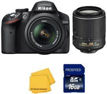 Nikon D3200 Digital SLR Camera with Nikon 18-55mm VR Lens and Nikon 55-200mm VR II Lens