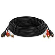 Cmple - S-Video &amp; 2-RCA Audio Cable Combo, Gold Plated - 3ft N5