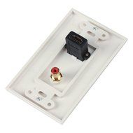 TNP HDMI + RCA Wall Plate - 4k Ultra HD UHD 1080P Full HD Compatible Port &amp; Gold Plated RCA Audio Subwoofer Composite... N2