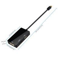OMorc 3-in-1 Mini DisplayPort (Thunderbolt) to DVI VGA HDMI TV Adapter Cable for Apple iMac and MacBook Surface... N12
