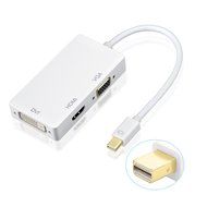 OMorc 3-in-1 Mini DisplayPort (Thunderbolt) to DVI VGA HDMI TV Adapter Cable for Apple iMac and MacBook Surface... N14