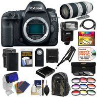 Canon EOS 5D Mark IV 4K Wi-Fi Digital SLR Camera Body with 70-200mm f/2.8L IS II Lens + 64GB Card + Battery &amp;... N2
