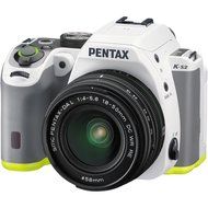 Pentax 20MP Weatherized SLR with Lens Kit, White (K-S2 SLR lens kitw/18-50mm WR white/lime)