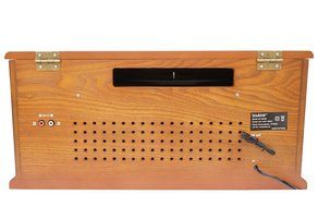 8-in-1 Boytone BT-25WB Natural Wood Classic Turntable Stereo System with Bluetooth Connection, Vinyl Record Player...