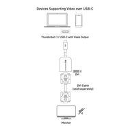 Cable Matters USB 3.1 Type C (USB-C &amp; Thunderbolt 3 Port Compatible) to DVI Adapter in Black N7
