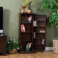 SEI Black Media Storage Pedestal, Espresso N3
